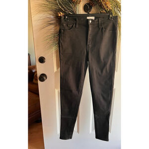 Madewell High Rise Skinny Skinny Black Womens jeans Size 32 Tall